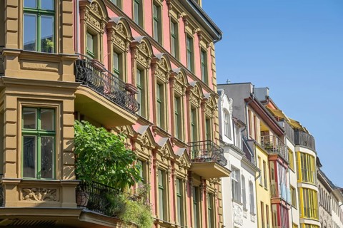Old buildings, Grünstraße, Altstadt, Köpenick, Treptow-Köpenick, Berlin, Germany, Europe