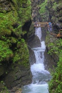 Climbing facility in the Raggaschlucht gorge, Flattach, Carinthia, Austria, Europe