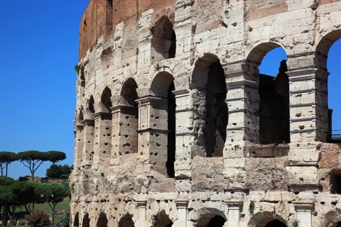The Colosseum, Amphitheatrum Novum or Amphitheatrum Flavium, Colosseo, Anfiteatro Flavio,