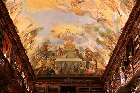 Monastery Library, Philosophical Hall with ceiling painting in the Strahov Praemonstratensian