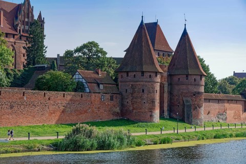 Marienburg Monastery, brick Gothic-style castle and former seat of the Teutonic Order, in the town