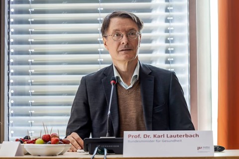 Portrait of Federal Health Minister Karl Lauterbach (SPD), clinic visit to the medius Klinik in