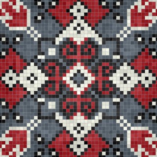 Mosaic tiles decorative background, seamless repeating vector pattern template for wallpaper,