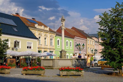 Main square, Raabs an der Thaya, Waldviertel, Lower Austria, Austria, Europe
