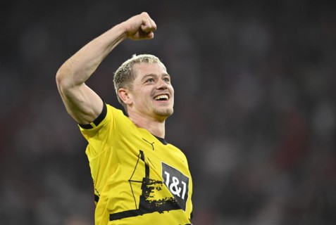 Goal celebration Julian Ryerson Borussia Dortmund BVB (26), German Classico FC Bayern Munich FCB vs
