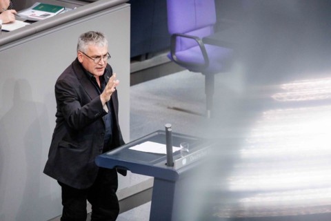 Christian Petry, Member of the German Bundestag (SPD), recorded during a speech on the euro balance