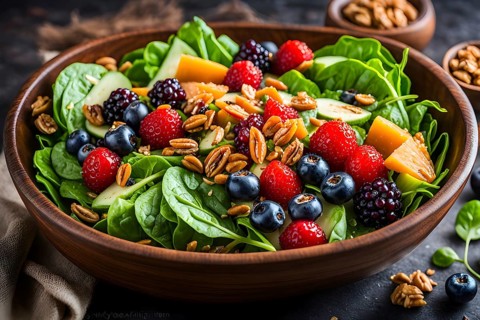 Lively and healthy mood food, AI generated, AI generated
