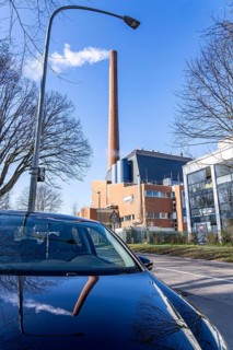 The Igony heating plant in Essen-Rüttenscheid, a district heating plant fuelled by natural gas,