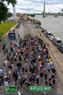 Happy Colonia funfair, Corona-compliant funfair at the Deutzer Werft, on the Rhine, a temporary
