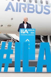 Olaf Scholz (Federal Chancellor, SPD) gives a speech at the opening tour of the International