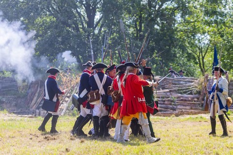 The Great Encampment near Mühlberg, also known as the Lustlager von Zeithain, was a grandiose troop