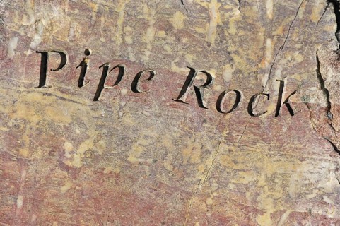 Pipe rock fragment, part of the Knockan Puzzle at the Knockan Crag National Nature Reserve,