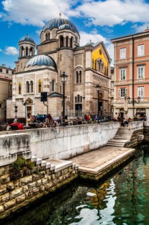 Serbian Orthodox Church of San Spiridione on the Grand Canal in the heart of Borgo Teresiano,
