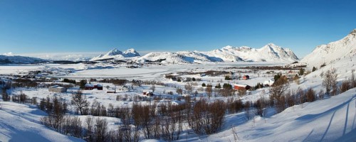 Borg on the Lofoten Islands in winter, Borg, Norway, Scandinavia, Europe