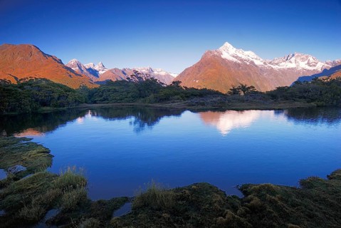 View from Key Summit to Mt Christina (left third of the picture), Fiordland National Park, World