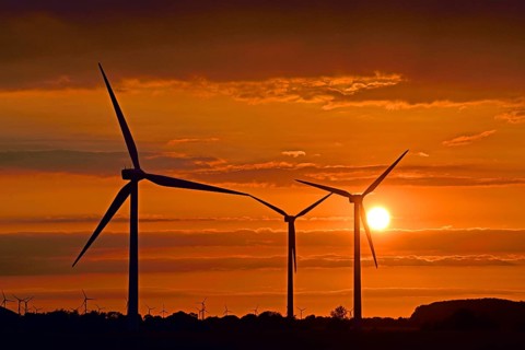 Europe, Germany, Lower Saxony, wind farm, power generation, sunset, wind turbines, wind turbine,