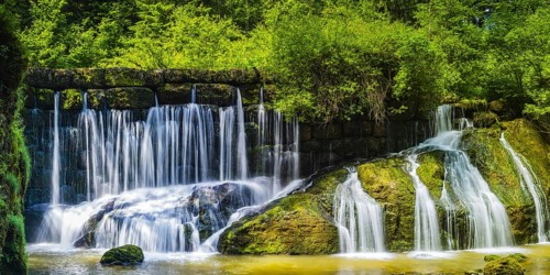Geratser waterfall, near Rettenberg, Allgäu, Bavaria, Germany, Europe