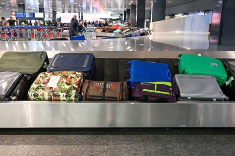 Airport baggage claim carousel baggage