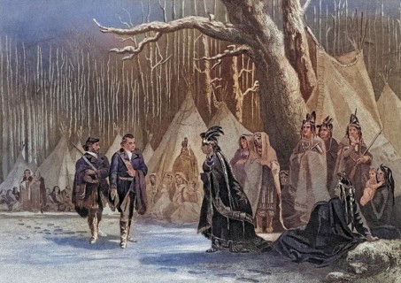 Washington and Gist visit the Indian Queen Alliquippa, George Washington 1732-1799 First President