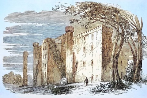 Dangan Castle County Clare Ireland From Old England's Worthies published by Lord Brougham and