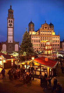 Europe, Germany, Bavaria, Swabia, Augsburg, town hall market, town hall, Renaissance, built 1615 to