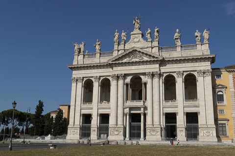 Main façade of the Lateran Basilica, Basilica San Giovanni in Laterano, Cathedral of the Diocese of