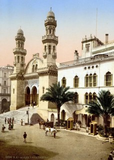 Cathedral, Algiers, Algeria, ca 1890, Historical, digitally restored reproduction from a 19th