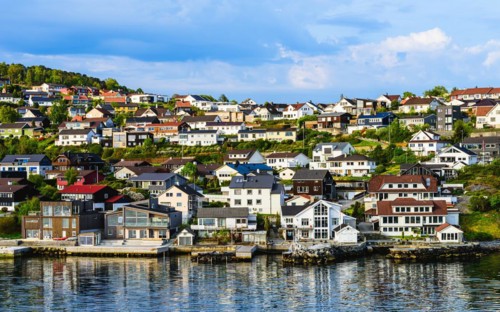 View of STAVANGER, FjordSailing, Stavanger, Boknafjorden, Norway, Europe