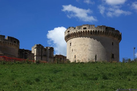 Castello Tramontano di Matera, Tramontano Castle on the Lapillo Hill, Matera, Basilicata, Italy,