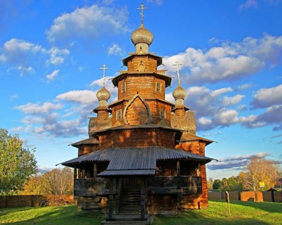 The Suzdal museum of wooden architecture open-air, Russia, Europe