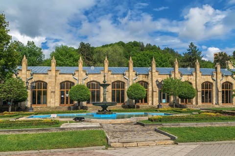 Narzan Gallery in Kislovodsk city center, Russia, Europe
