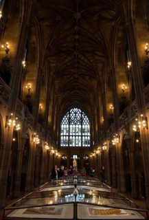 Manchester, United Kingdom, September 23 2016: Interior details of the famous building of the John