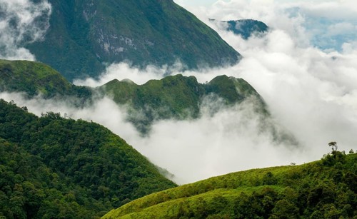 Famous and picturesque Heavens gate mountain landscape at Sapa area in Vietnam Asia, Asia
