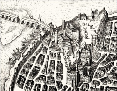 The city of Avignon, southern France, 17th century