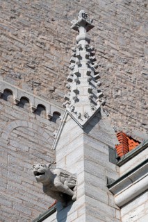 Mythological figure as gargoyle, medieval cathedral, Visby Cathedral, St Mary's Church, former