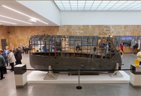 Engine nacelle of a Zeppelin airship, entrance hall of the Zeppelin Museum Friedrichshafen,