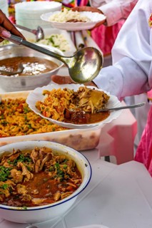 Lunch being served to participants of a popular festival in Brazil, Belo horizonte, Minas Gerais,
