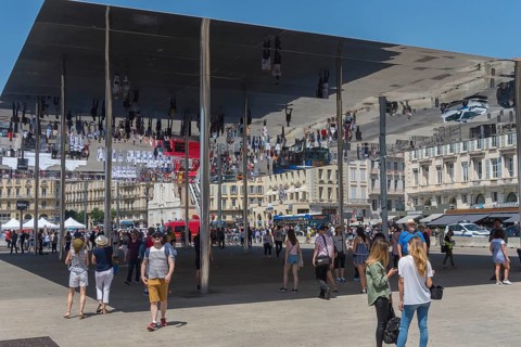 L'Ombriere by Norman Foster, Old Harbour, Marseille, Provence-Alpes-Cote d'Azur, France, Europe