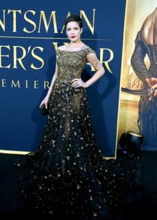 Halsey at the Los Angeles premiere of 'The Huntsman: Winter's War' held at the Regency Village