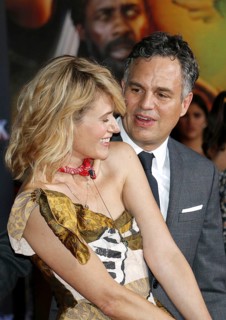 Mark Ruffalo and Sunrise Coigney at the World premiere of 'Thor: Ragnarok' held at the El Capitan