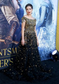 Halsey at the Los Angeles premiere of 'The Huntsman: Winter's War' held at the Regency Village