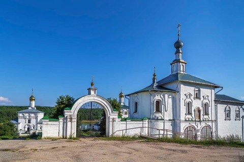 Assumption Kosmin Monastery in Nebyloye village, Russia. Church of St. Nicholas