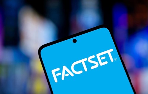 Dhaka, Bangladesh- 09 Nov 2024: Factset logo is displayed on smartphone