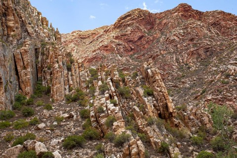 Rock layer of mountains in Africa
