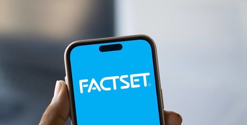 Dhaka, Bangladesh- 09 Nov 2024: Factset logo is displayed on smartphone