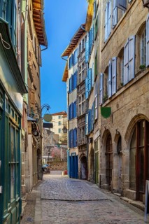 Street in Le Puy en Velay city center, France, Europe