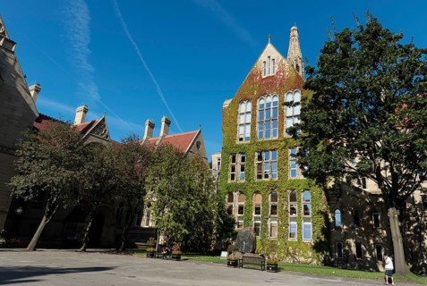 Manchester, United Kingdom, September 18, 2016: Manchester University Office main campus buildings