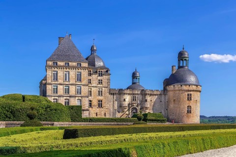 Chateau de Hautefort is French castle in Dordogne, France, Europe