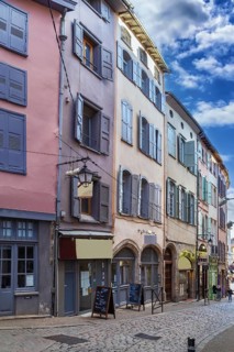 Street in Le Puy en Velay city center, France, Europe