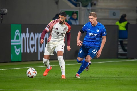 Football UEFA Europa League, 2024/25 season, matchday 4: TSG Hoffenheim v Olympique Lyon. Picture: